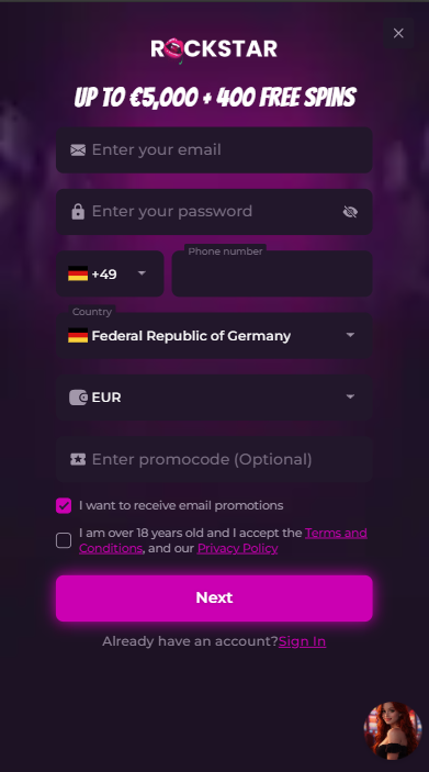 Rockstar Casino Sign Up