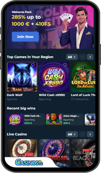 RollySpin Casino Mobile App