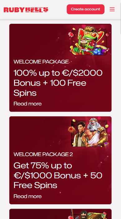 Ruby Reels Casino Bonuses