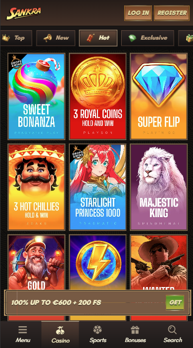 Sankra Casino Games