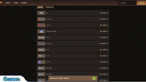 Sankra Casino Payments