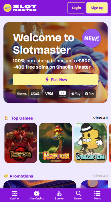 SlotMaster Casino Lobby