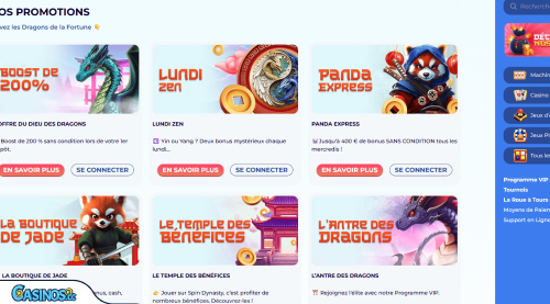 Spin Dynasty Casino Promotions