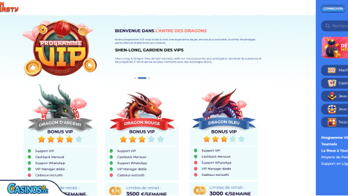 Spin Dynasty Casino VIP program