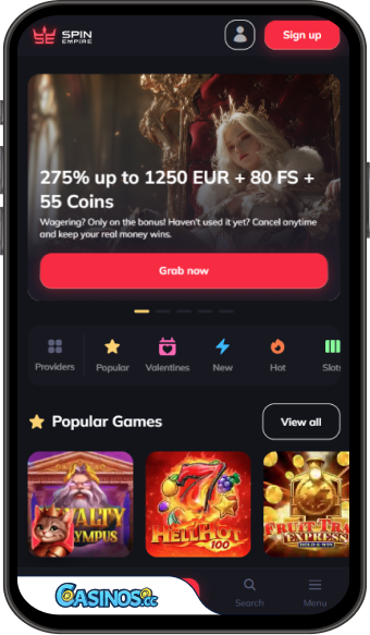 SpinEmpire Casino Mobile App