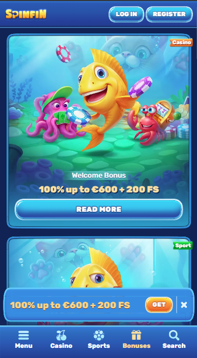 Spinfin Casino Bonuses