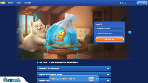 Spinfin Casino VIP program