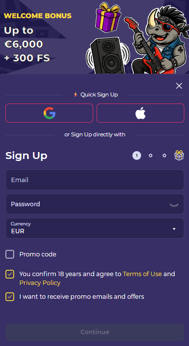 Spinorhino Casino Sign Up