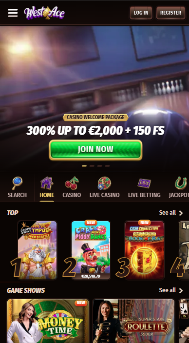 WestAce Casino Lobby