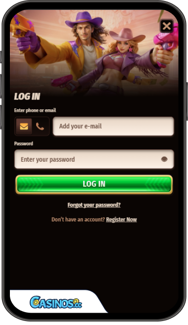 Pålogging på WestAce Kasino fra mobilen