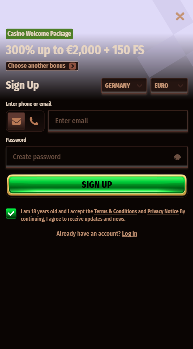 WestAce Casino Sign Up