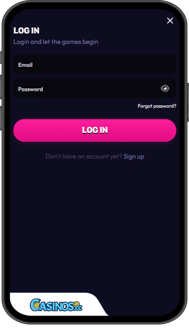 Wildzy Casino Login from Mobile