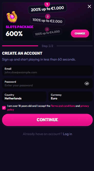 Wildzy Casino Sign Up