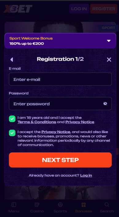 X3bet Casino Sign Up