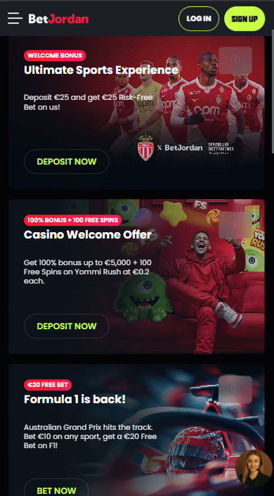BetJordan Casino Bonuses