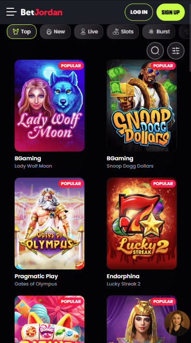 BetJordan Casino Games