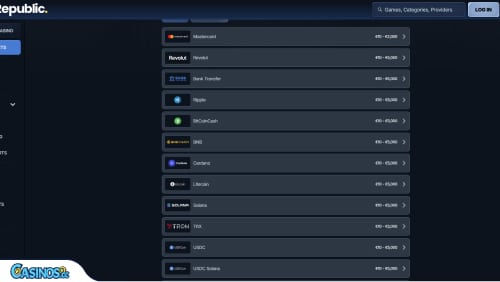 BetRepublic Casino Payments