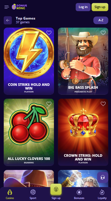 BonusKong Casino Games