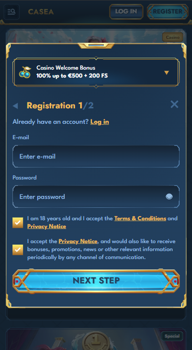 Casea Casino Sign Up