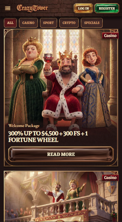 CrazyTower Casino Bonuses