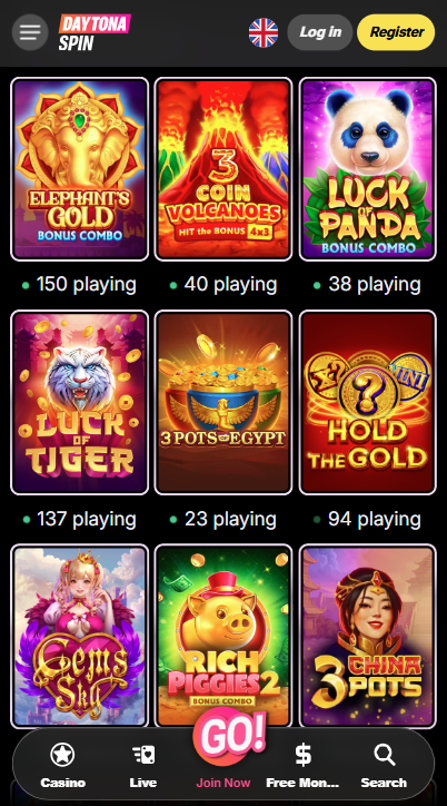 Daytona Spin Casino Games