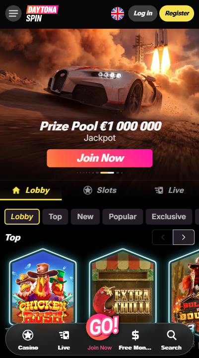 Daytona Spin Casino Lobby