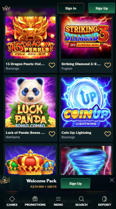 Fair Crown Casino Games