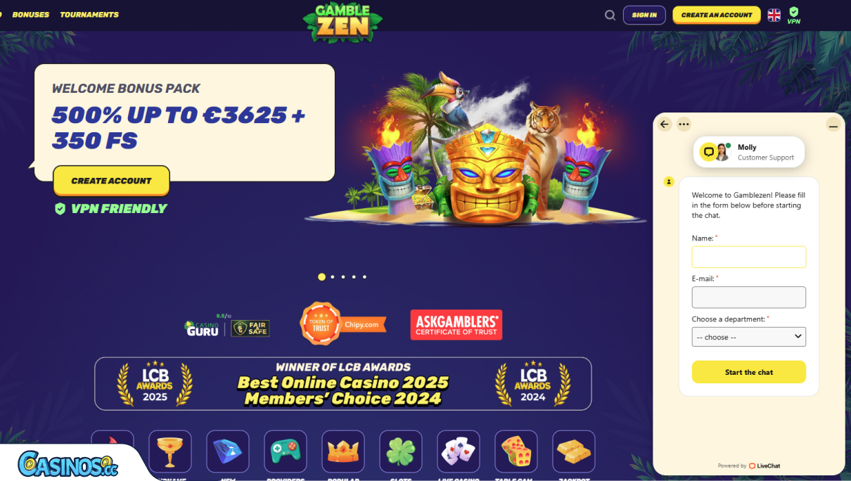 GambleZen Casino Support