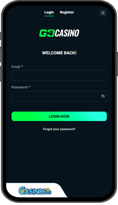Go4Casino Login from Mobile