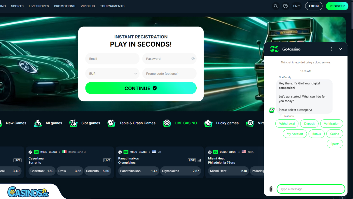 Go4Casino Support
