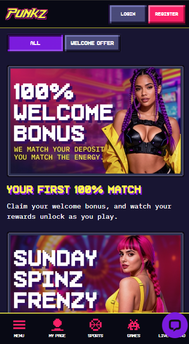 Punkz Casino Bonuses