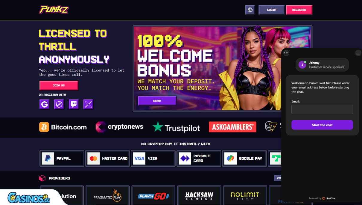Punkz Casino Support