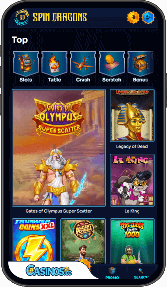 SpinDragons Casino Mobile App