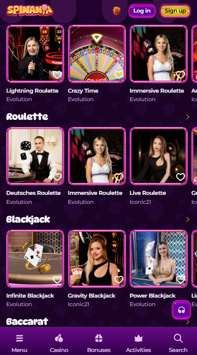 Spinania Casino Games