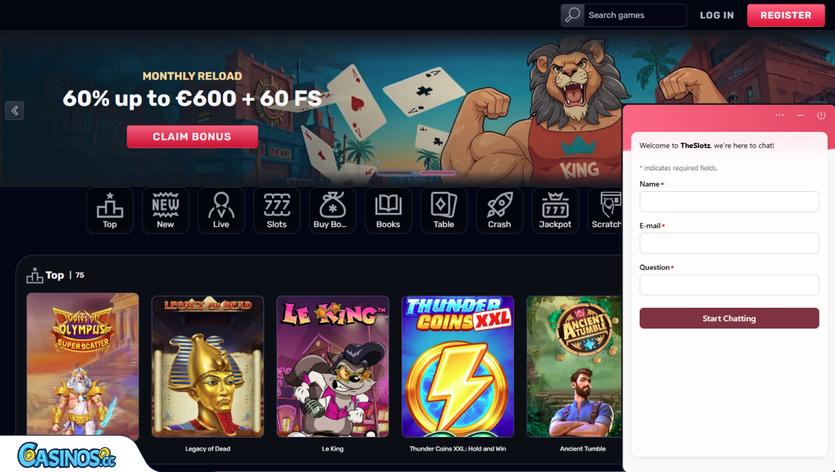 TheSlotz Casino Support