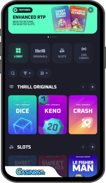Thrill Casino Mobile App