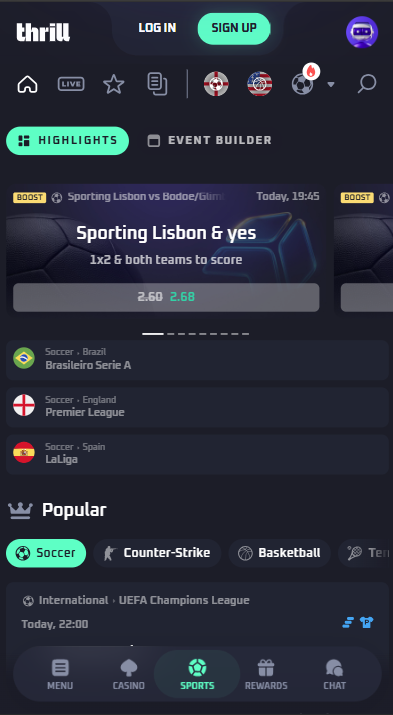 Thrill Casino Sportsbook