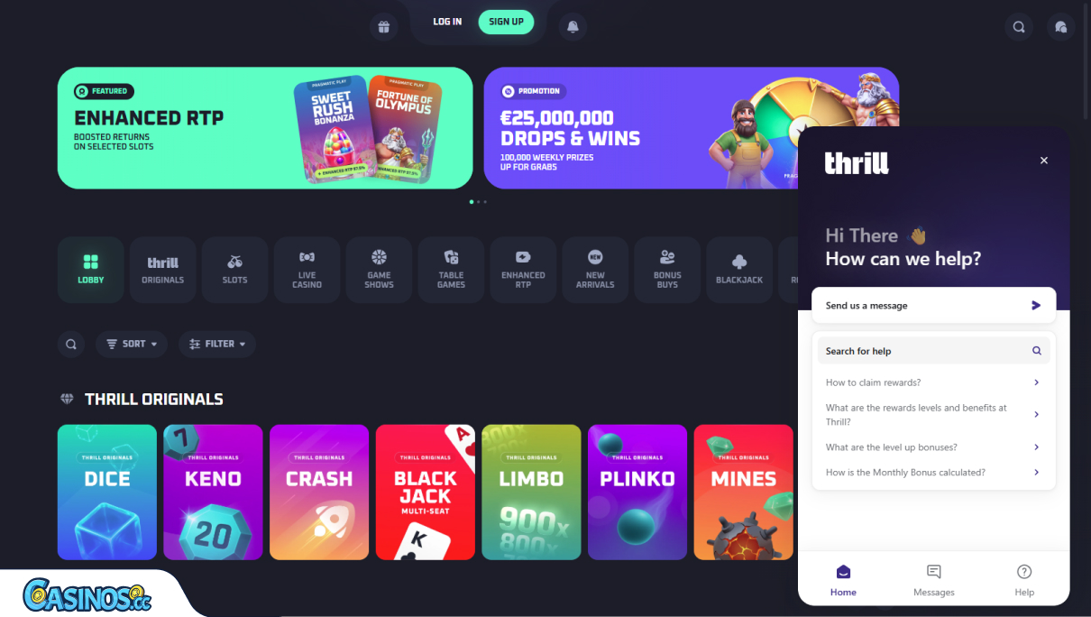 Thrill Casino Support