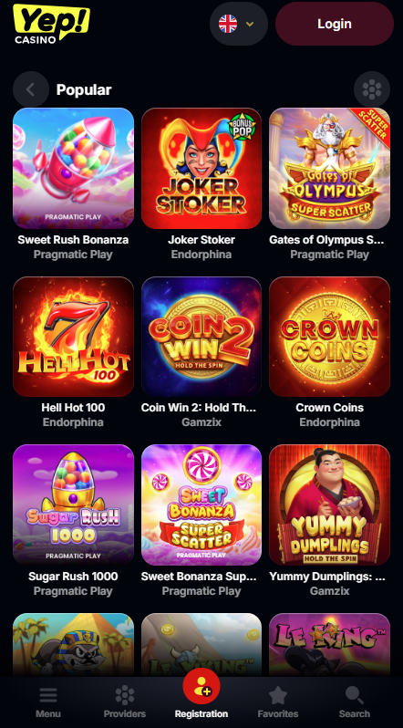 Yep Casino Games
