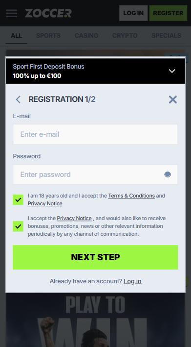 Zoccer Casino Sign Up