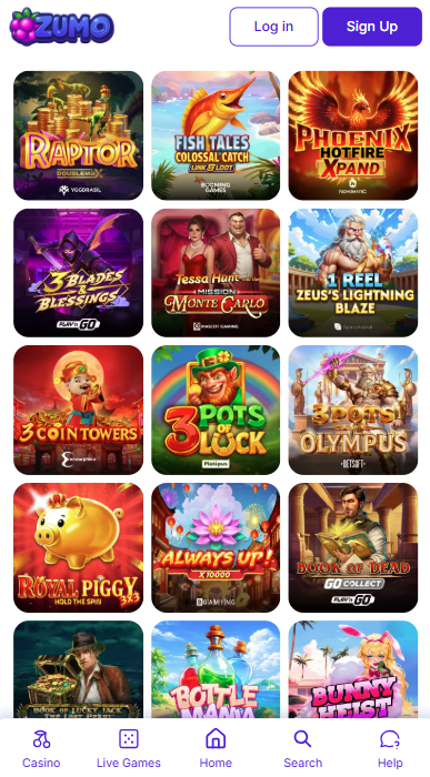 ZumoBet Casino Games