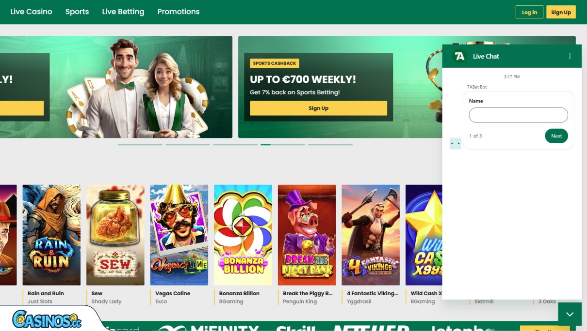 7abet Casino Support