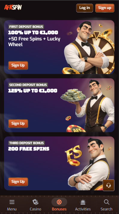 AFKSpin Casino Bonuses