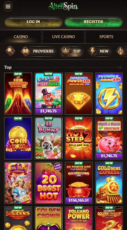 AlterSpin Casino Games