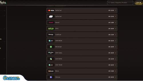 AlterSpin Casino Payments