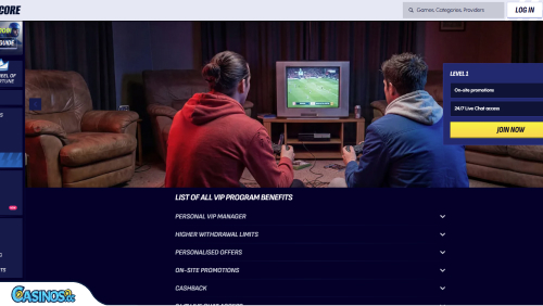 BetScore Casino VIP program