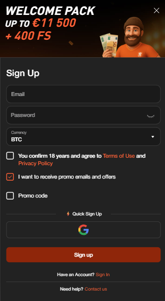 Betoranje Casino Sign Up