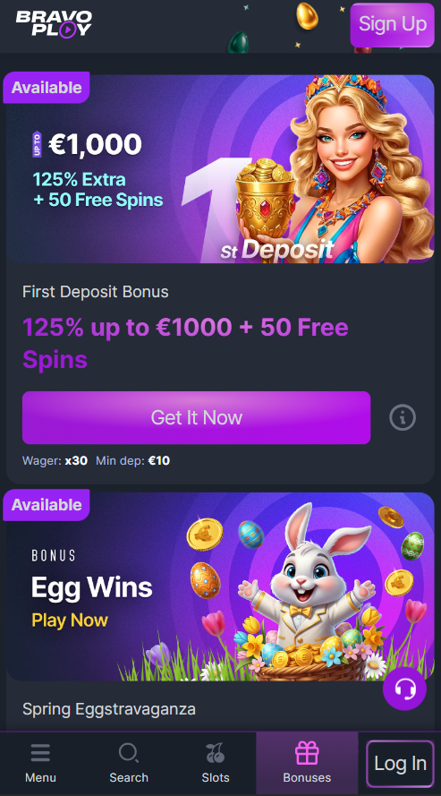BravoPlay Casino Bonuses