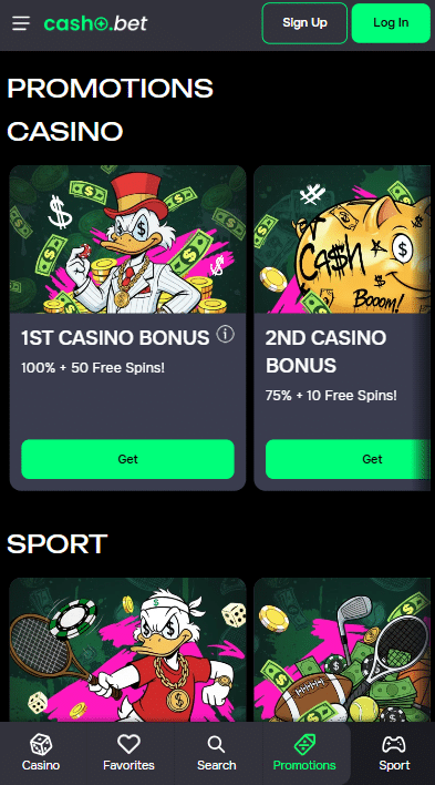 Casho Bet Casino Bonuses