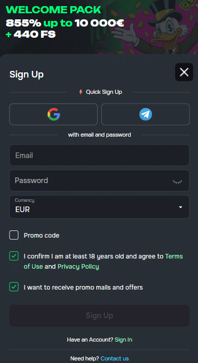 Casho Bet Casino Sign Up